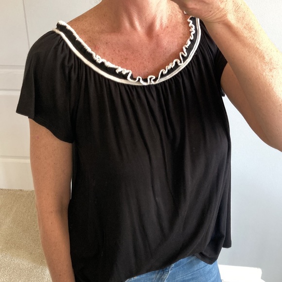 Black Off The Shoulder Top - Picture 3 of 11